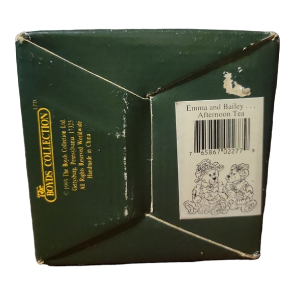 Vtg 95 Boyds Bears Afternoon Tea Emma & Bailey Figurine - Picture 8 of 11